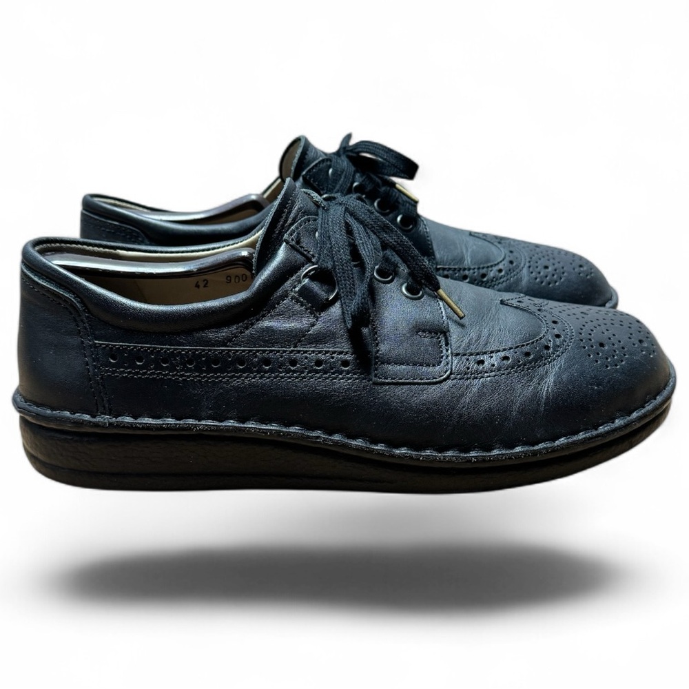 Classic Finn Comfort York Men’s Black Wingtip - Picture 2 of 6